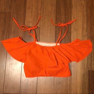 Albion Fit Orange Bikini Top Size Small
